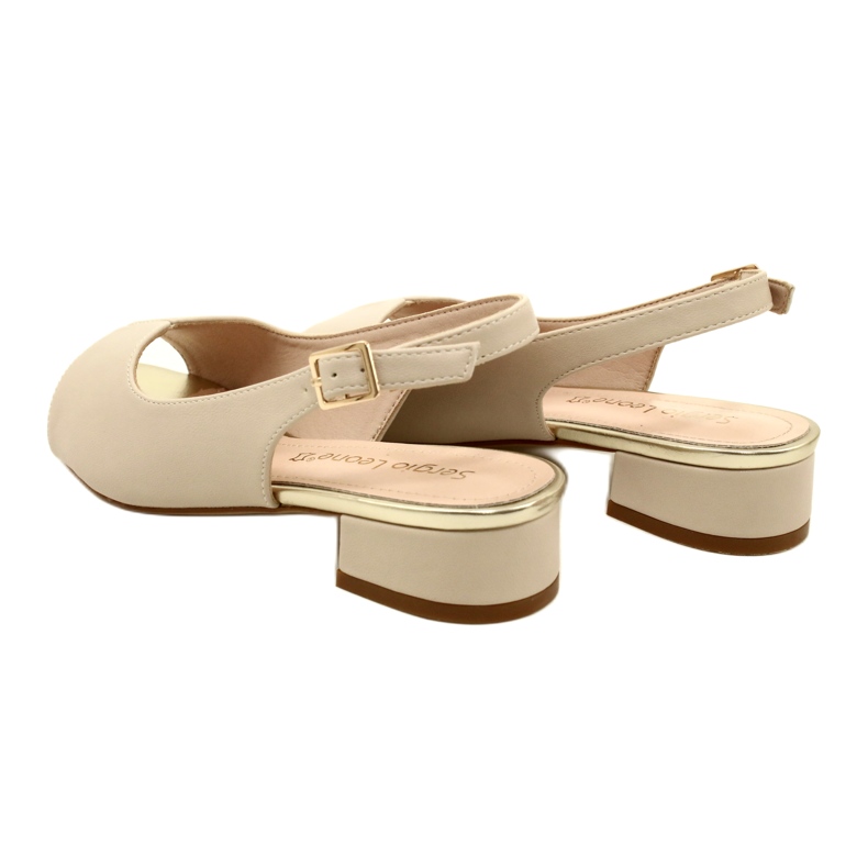 Sandalias Tacón Sergio Leone SK829 Beige 4 Sandalias Tacón Sergio Leone SK829 Beige 4