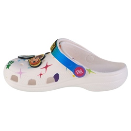 Zuecos para niños Crocs Classic Rainbow High 208117-90H blanco 1