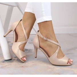 Sandalias pin mujer beige Sergio Leone SK429 1