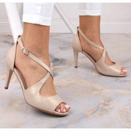 Sandalias pin mujer beige Sergio Leone SK429 2