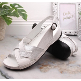 Sandalias mujer planas piel blanca T.Sokolski L22-521 blanco 4