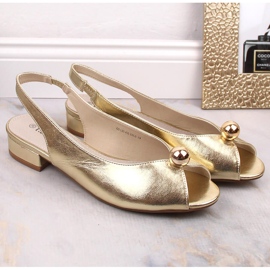 Sandalias mujer planas metalizadas doradas T.Sokolski L23-435 dorado 2
