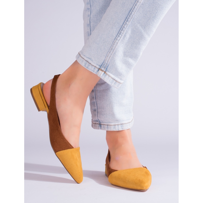 Zapatos de tacón abierto de mujer Shelovet marrón 2