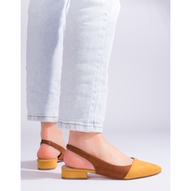 Zapatos de tacón abierto de mujer Shelovet marrón 3