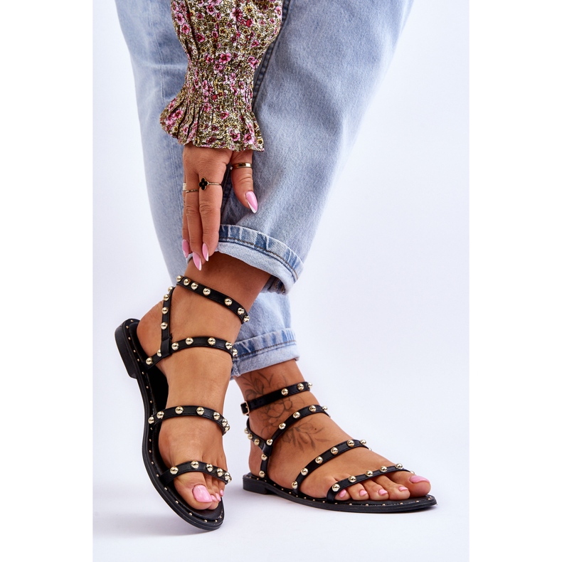 PG1 Sandalias De Mujer Con Tachuelas Decorativas Negras Dorothy negro 2 PG1 Sandalias De Mujer Con Tachuelas Decorativas Negras Dorothy negro 2