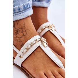PG1 Sandalias Mujer Con Cadena Blanco Jessica 5