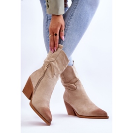 PG1 Botas Cowboy Sevilla Ante Beige 2