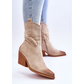 PG1 Botas Cowboy Sevilla Ante Beige 3