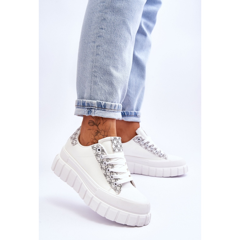 PG1 Deportivas Mujer Piel Plataforma Blanco Alison 2