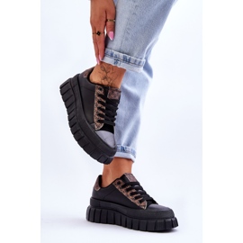 PG1 Deportivas Mujer Piel Plataforma Negro Alison 4