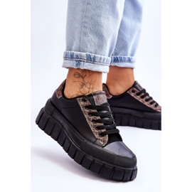 PG1 Deportivas Mujer Piel Plataforma Negro Alison 3