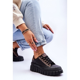 PG1 Deportivas Mujer Piel Plataforma Negro Alison 6