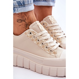 PG1 Deportivas Mujer Piel Plataforma Beige Alison 5