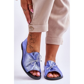 Bailarinas Mujer Piel Nicole 2660/066 Azul 1