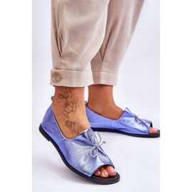 Bailarinas Mujer Piel Nicole 2660/066 Azul 2