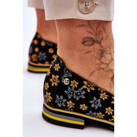 Zapatos de cuero Maciejka Flores Amarillas 05035-38 Negro 6