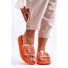 Vinceza Pantuflas de mujer con plataforma Brave naranja 1