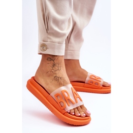 Vinceza Pantuflas de mujer con plataforma Brave naranja 3