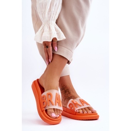Vinceza Pantuflas de mujer con plataforma Brave naranja 2