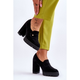 Vinceza Zapatos Tacón Alto Elegantes Ante Negro Mintore 3