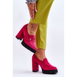 Vinceza Elegantes Tacones Altos Ante Fucsia Mintore rosado 3