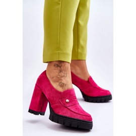 Vinceza Elegantes Tacones Altos Ante Fucsia Mintore rosa 2