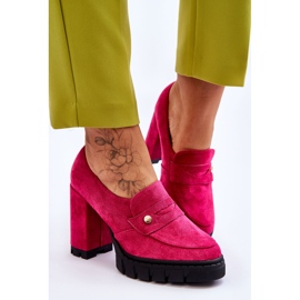 Vinceza Elegantes Tacones Altos Ante Fucsia Mintore rosado 4