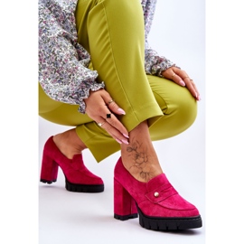 Vinceza Elegantes Tacones Altos Ante Fucsia Mintore rosado 6