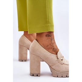 Vinceza Elegantes Tacones Altos Ante Beige Mintore 5