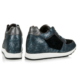 Kylie Deportivas Cuña Con Estampado azul 1