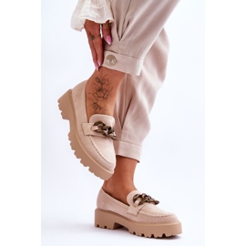 Mocasines Mujer Ante S.Barski HX52-222 Beige 5