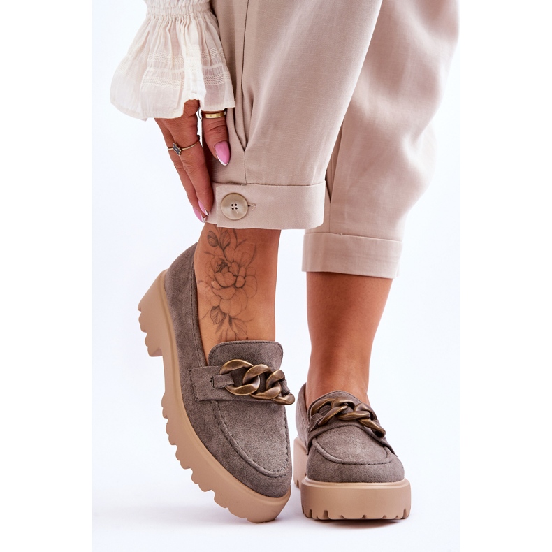 Mocasines Mujer Ante S.Barski HX52-222 Gris 1