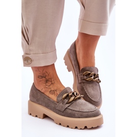 Mocasines Mujer Ante S.Barski HX52-222 Gris 5
