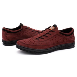 Polbut Zapatos piel hombre K22P claret rojo 7