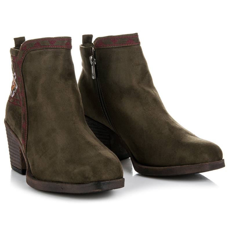 Kylie Botas con estampado étnico verde 2 Kylie Botas con estampado étnico verde 2