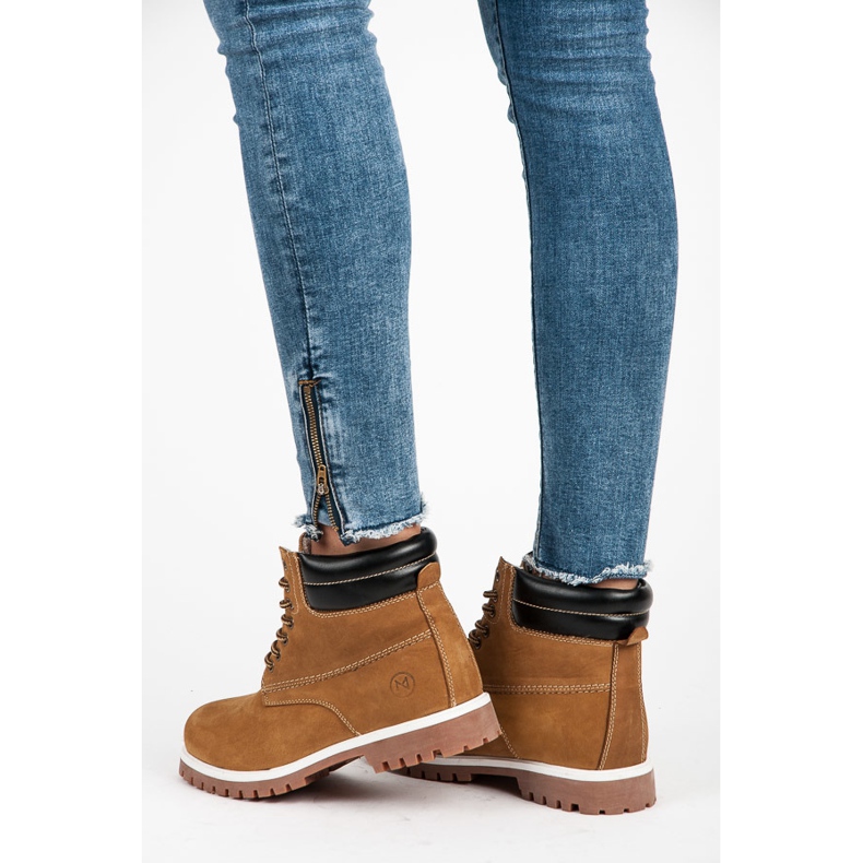 Mckeylor cazadores de cuero marrón 1