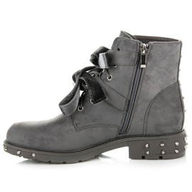 Bestelle Botas con lazos desmontables gris 3