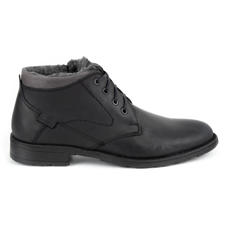 Polbut Botas invierno hombre piel C16S negro con gris 1