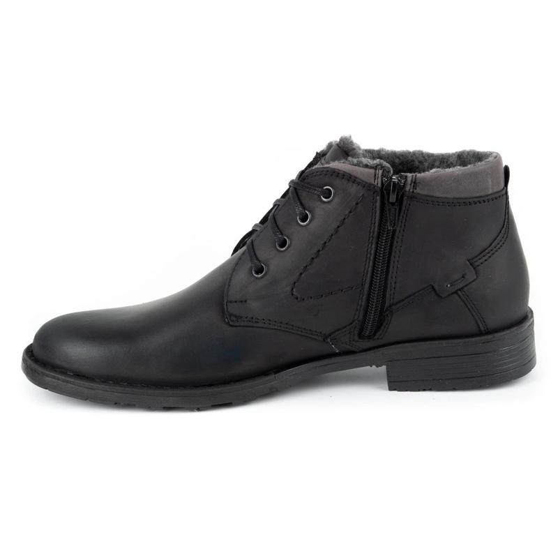 Polbut Botas invierno hombre piel C16S negro con gris 2