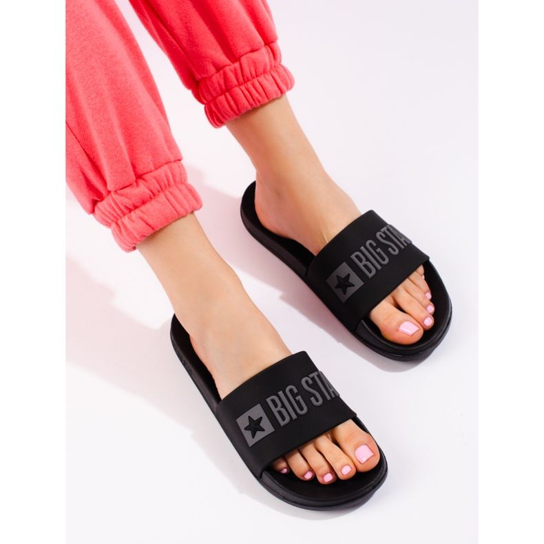 Pantuflas de mujer negras Big Star FF274A200906 negro 1