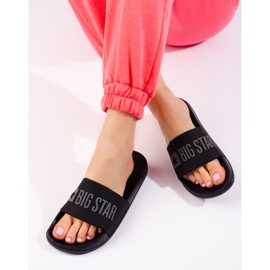 Pantuflas de mujer negras Big Star FF274A200906 negro 3