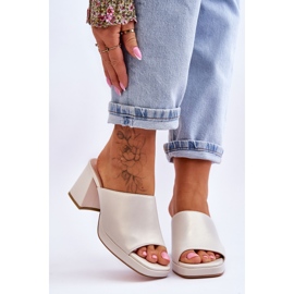 Zapatillas De Tacón De Moda Sergio Leone KL322 Perla beige 1 Zapatillas De Tacón De Moda Sergio Leone KL322 Perla beige 1