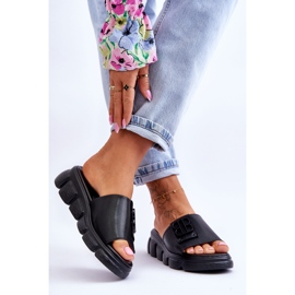 Vinceza Pantuflas De Mujer Con Plataforma Con Adorno Negro Monroe 2