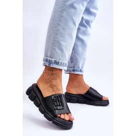 Vinceza Pantuflas De Mujer Con Plataforma Con Adorno Negro Monroe 3