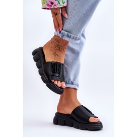 Vinceza Pantuflas De Mujer Con Plataforma Con Adorno Negro Monroe 4