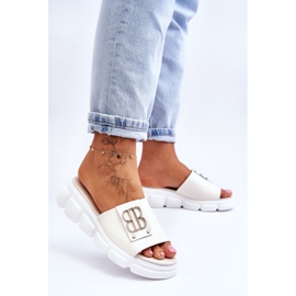 Vinceza Pantuflas De Mujer Con Plataforma Y Adorno Monroe Beige 3