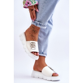 Vinceza Pantuflas De Mujer Con Plataforma Y Adorno Monroe Beige 4