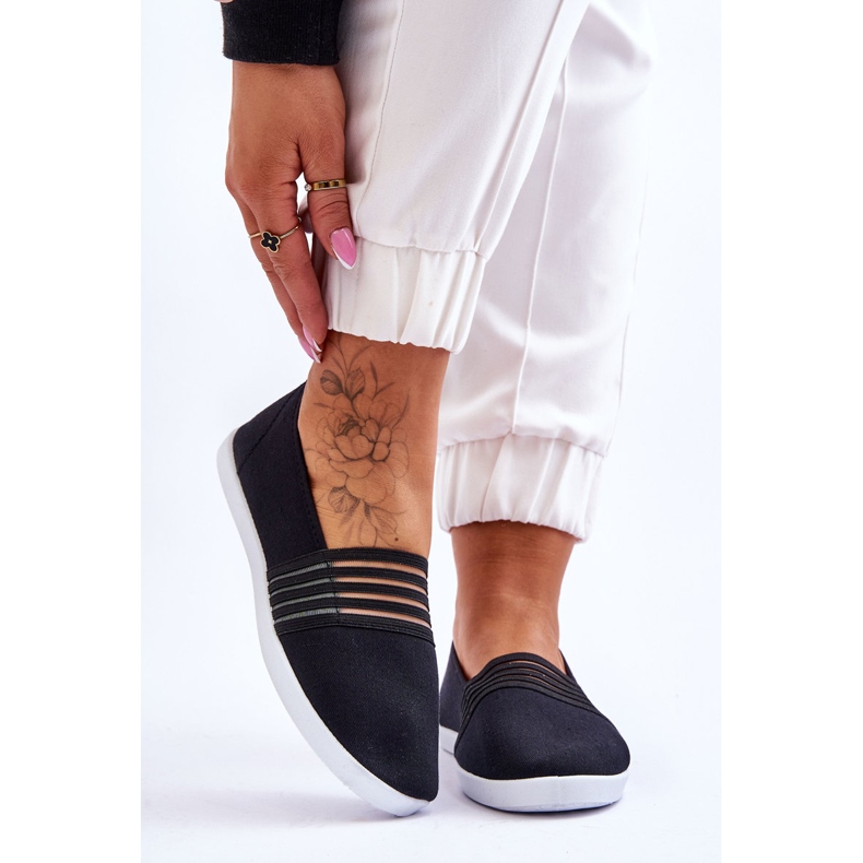 S.Barski Zapatillas Deportivas Mujer Slip-On Textil Black Lilis negro 1