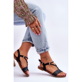 Sandalias Planas Mujer S.Barski KV-541-120 Negro 2