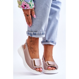 Sandalias Piel Calada S.Barski BN291 Rosa rosado 1
